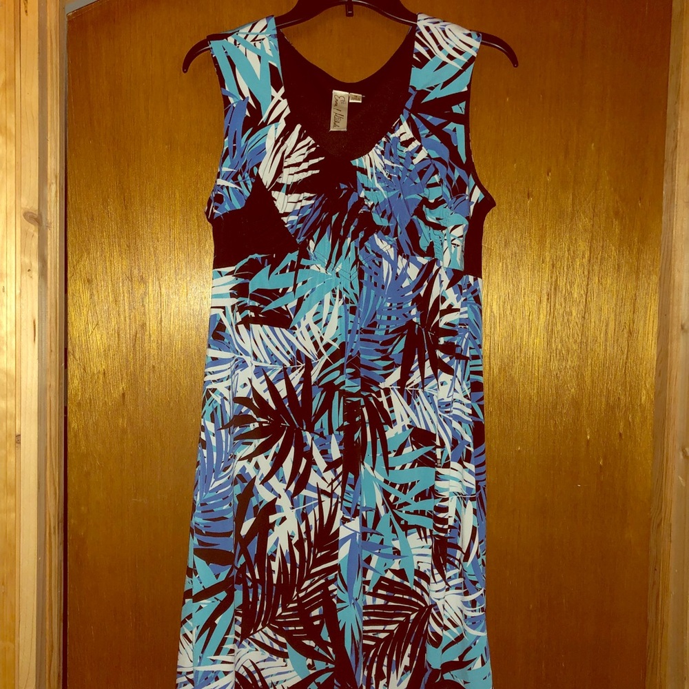 Blue floral dress